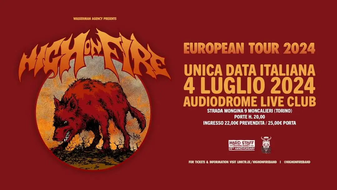 High on Fire @ Audiodrome, Moncalieri (TO) - 04/07/2024