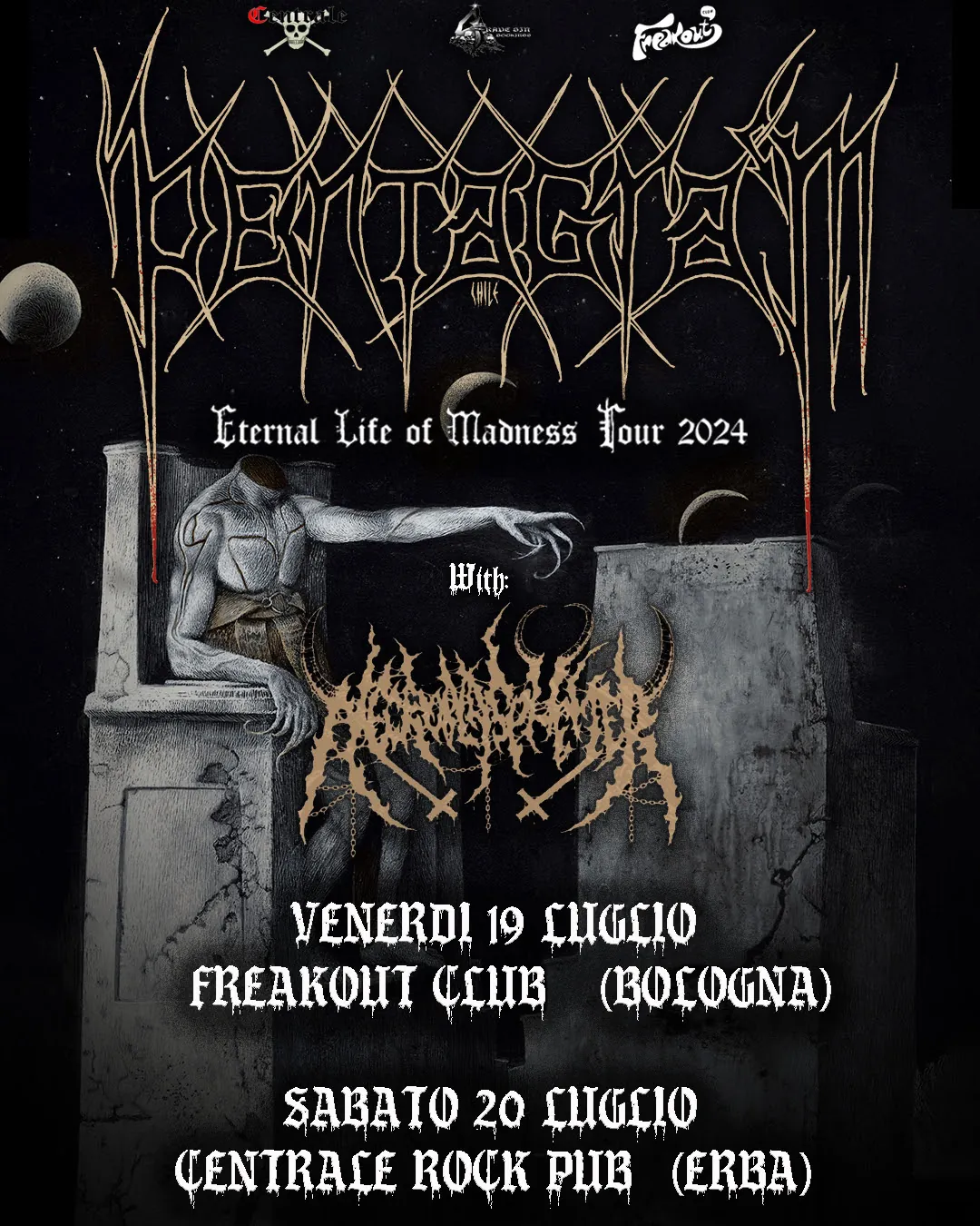 Pentagram Chile: annunciate due date italiane con i Necroblasphemer