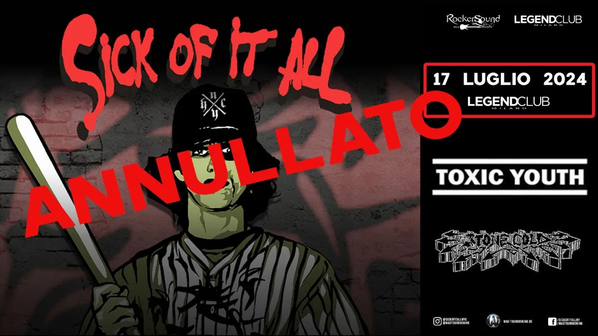 Sick Of It All: cancellata la data di Milano