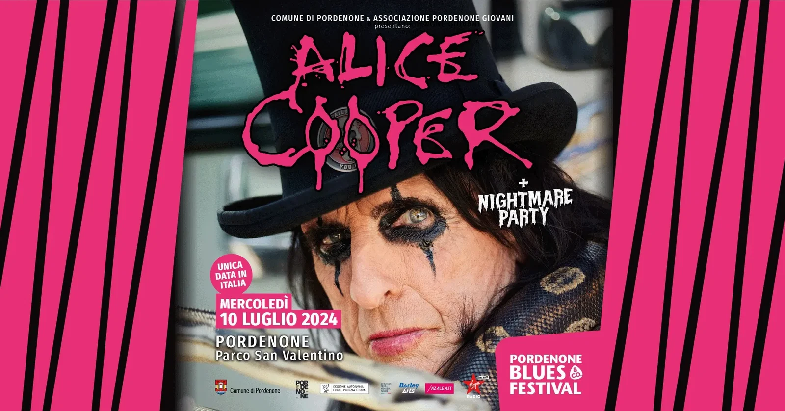 Live Report: Alice Cooper @ Pordenone Blues & Co. Festival, Parco San Valentino, Pordenone 10/07/2024