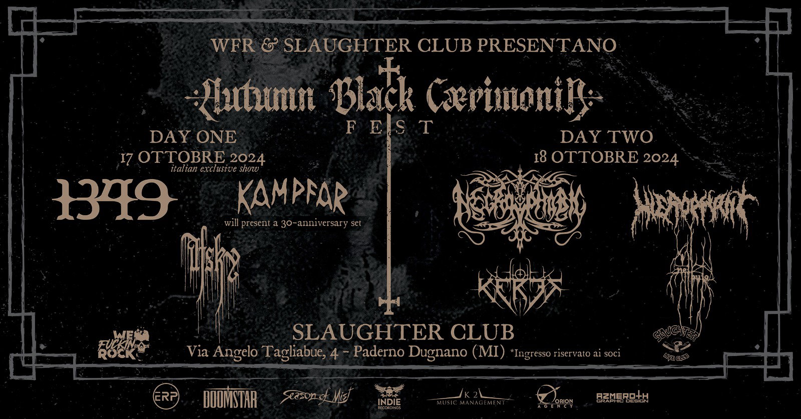 Autumn Black Caerimonia Fest Day 2 @ Slaughter Club, Paderno Dugnano (MI) - 18/10/2024