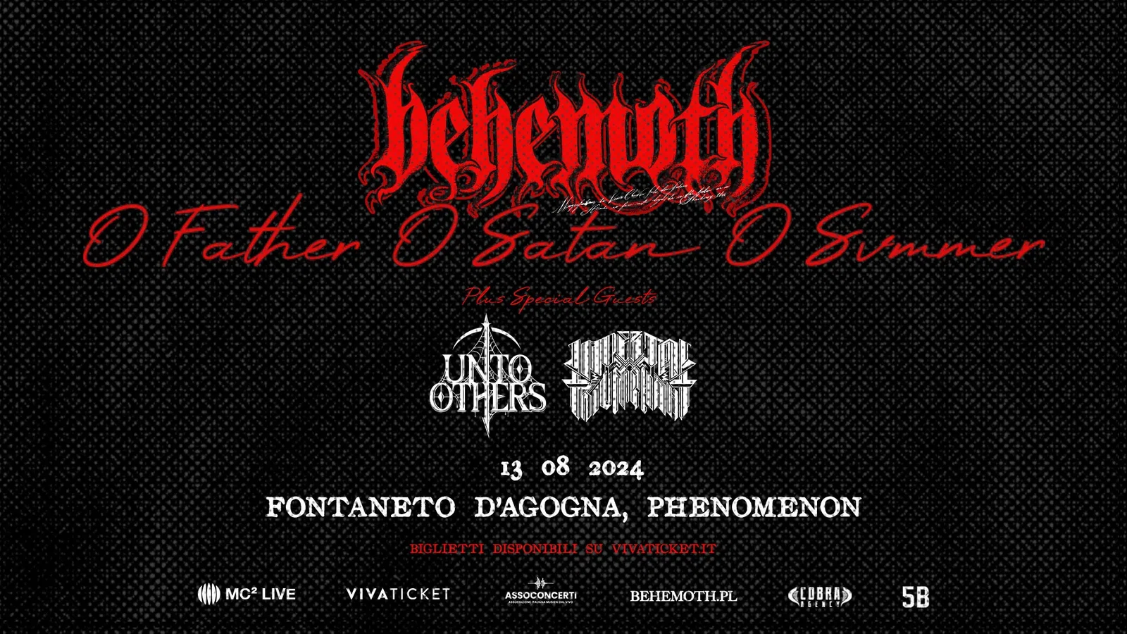Behemoth + Unto Others + Imperial Triumphant @ Phenomenon, Fontaneto D’Agogna (NO) - 13 agosto 2024