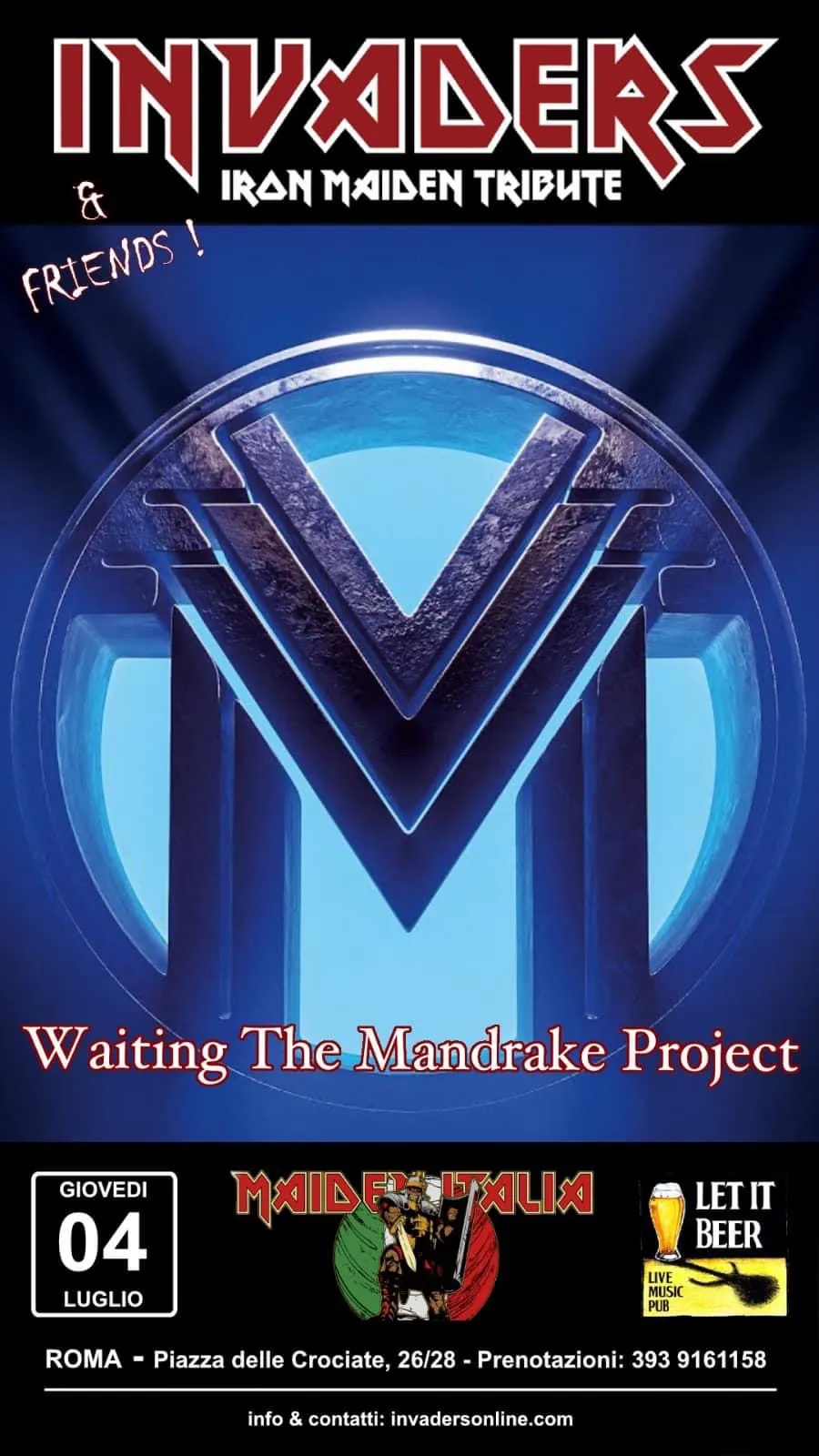 Invaders: dopodomani a Roma il "Waiting the Mandrake Project"