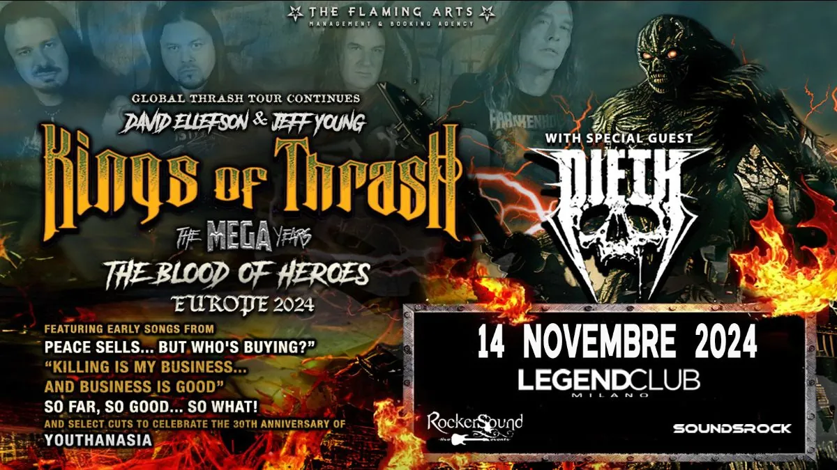 Kings Of Thrash: unica data italiana a Milano