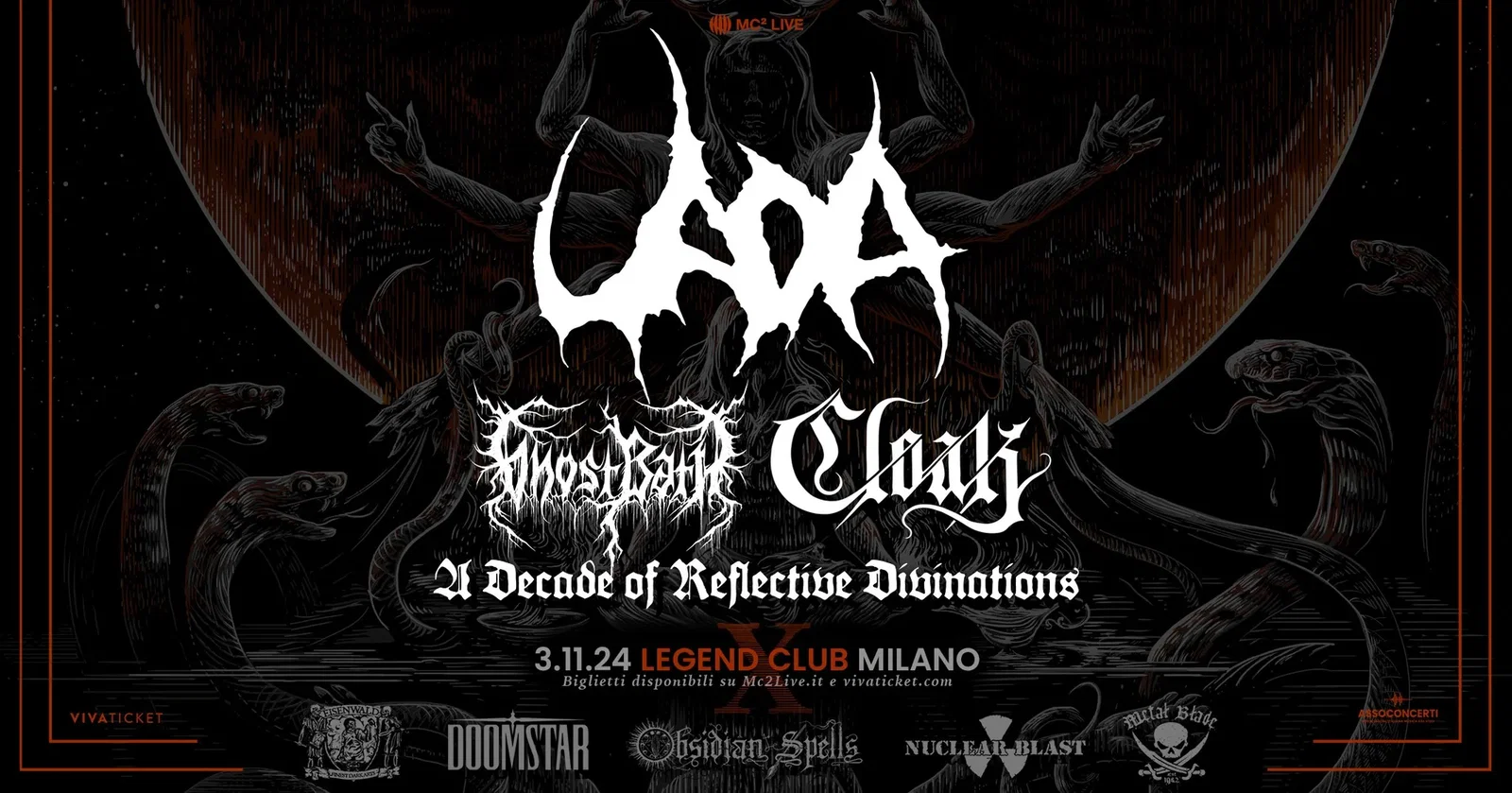 Uada + Ghost Bath + Cloak @ Legend Club, Milano - 03/11/2024