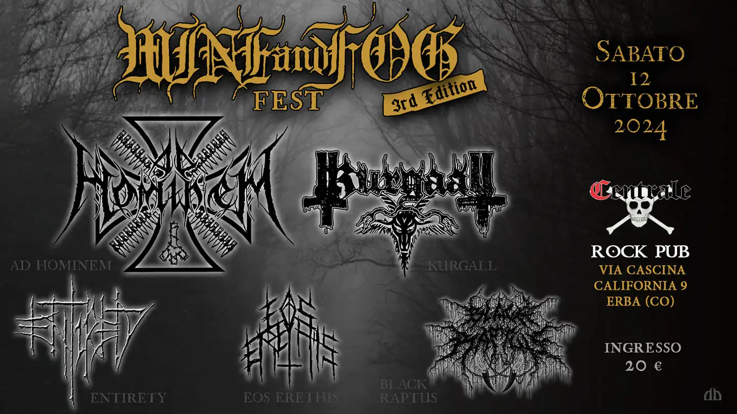 Wine and Fog Fest 2024 @ Centrale Rock Pub, Erba (CO) - 12/10/2024