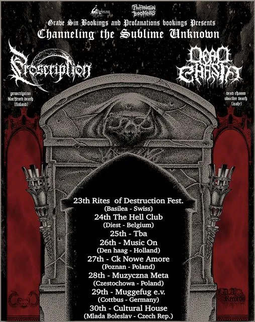 Proscription e Dead Chasm: insieme in tour dal 23 al 30 novembre