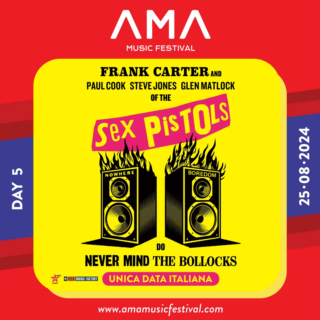 AMA 2024: i The Sex Pistols con Frank Carter chiuderanno il festival