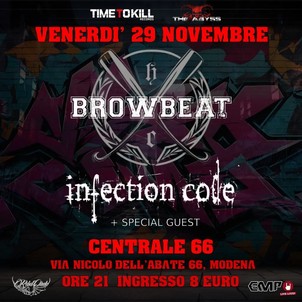 Browbeat: assieme agli Infection Code live al Centrale 66 di Modena