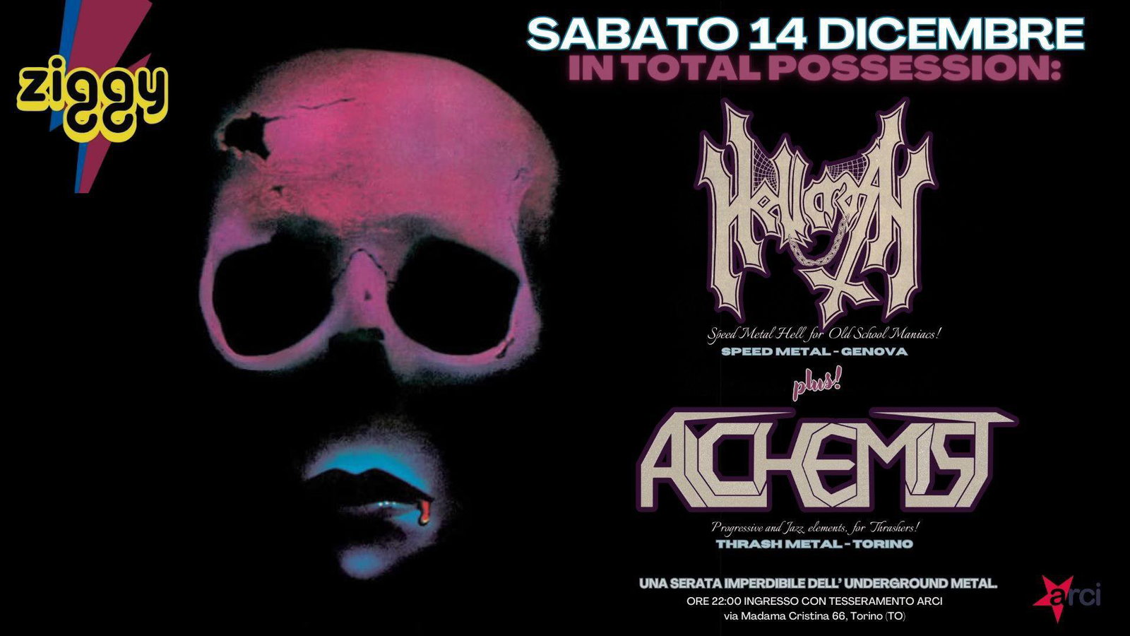 Hellcrash + Alchemist @ Ziggy Club, Torino - 14/12/2024