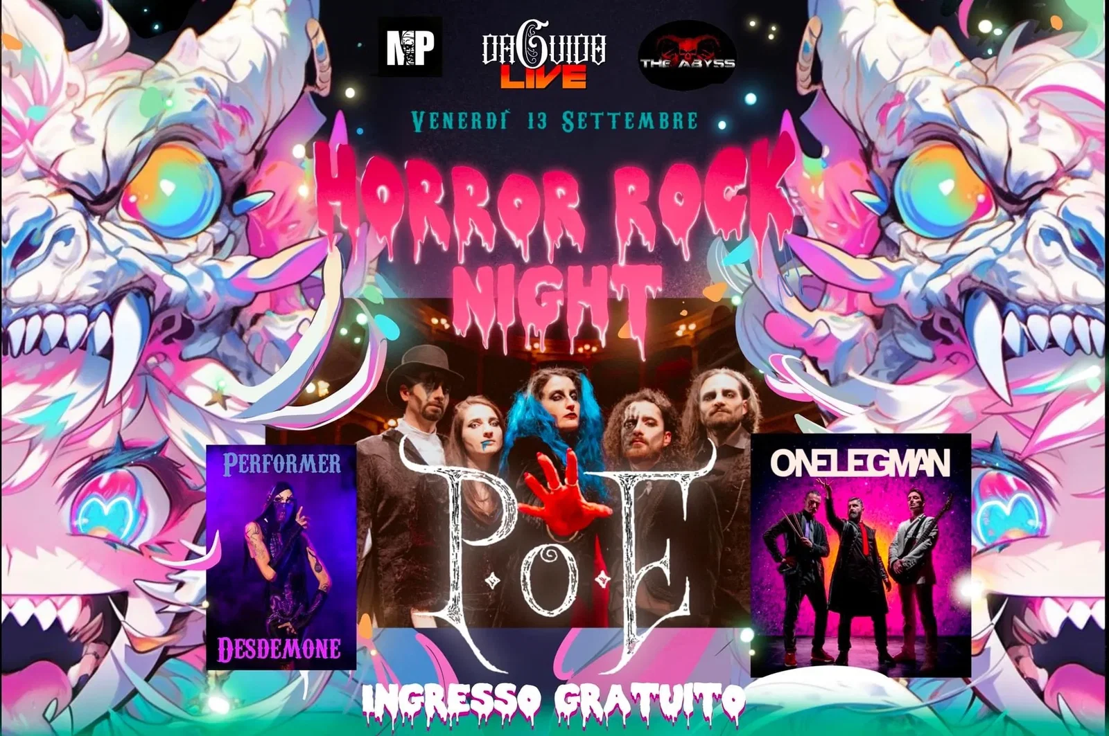 Horror Rock Night: Philosophy Of Evil, Onelegman e Desdemone Undicesimo in provincia di Modena