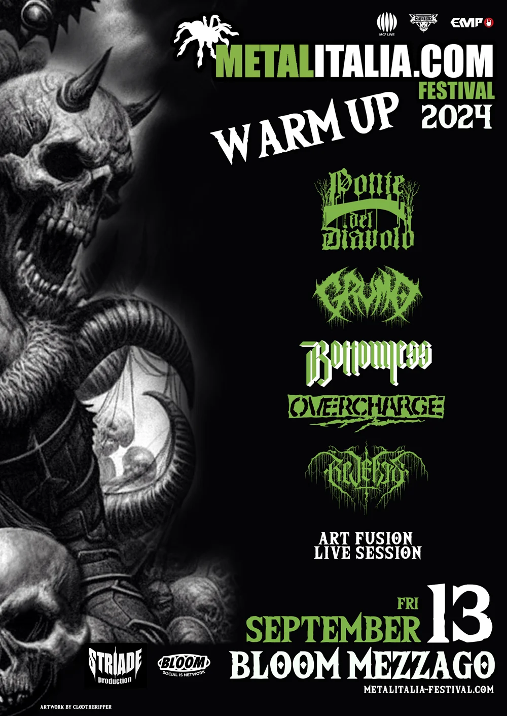 Metalitalia Festival 2024: warm-up al Bloom con Ponte Del Diavolo, Grumo, Bottomless e altri