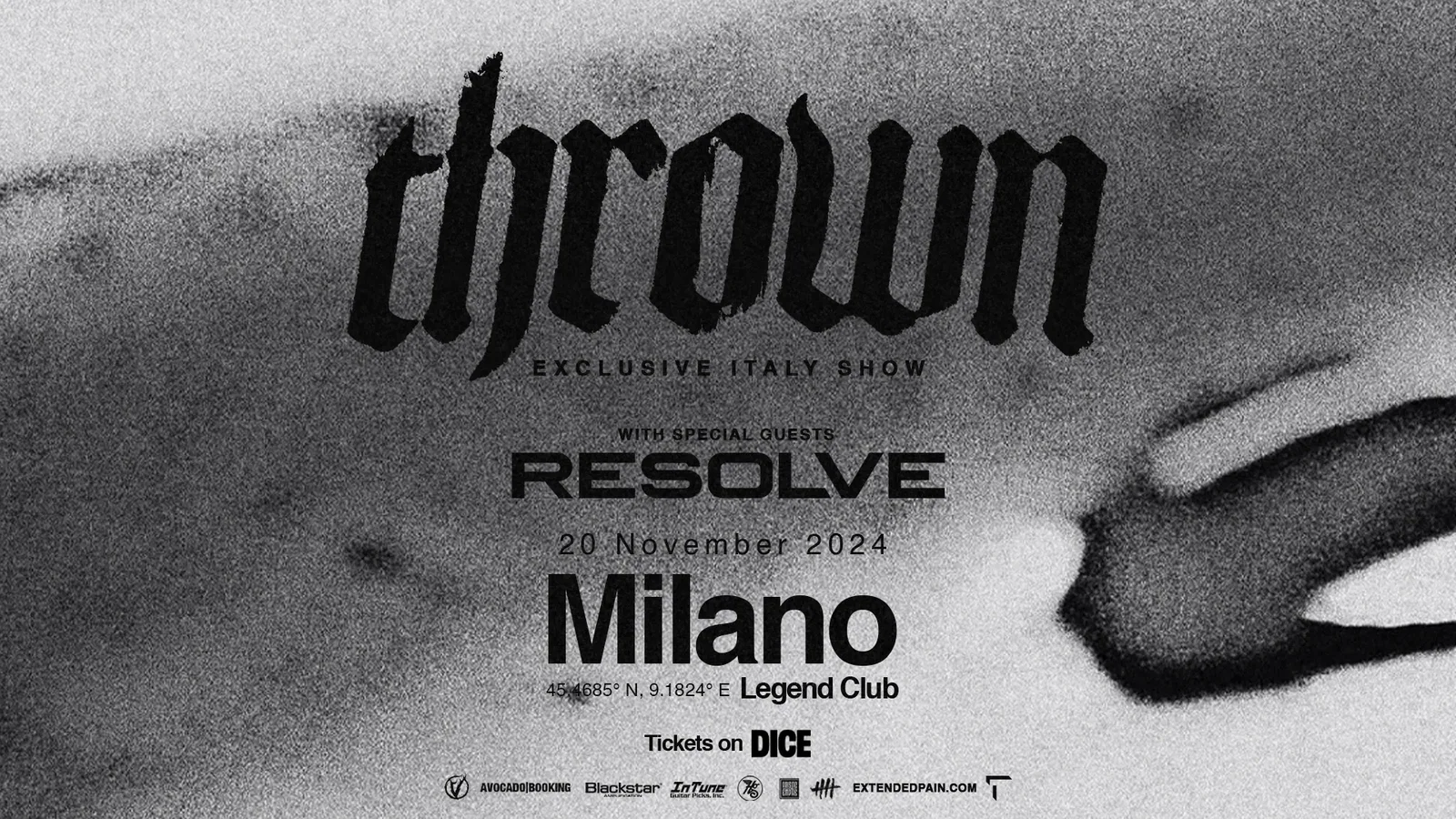 Thrown: recuperato lo show di Milano a novembre insieme ai Resolve