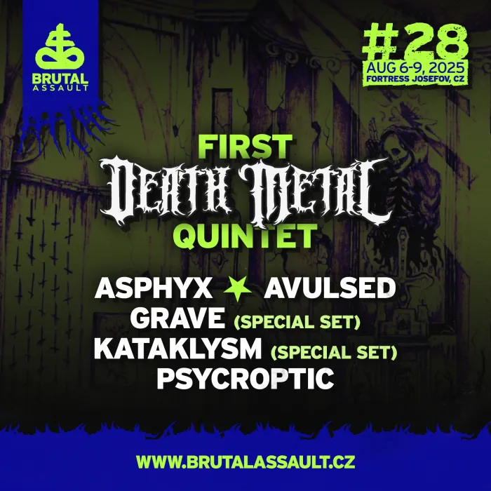 Brutal Assault 2025: annunciate le prime 5 death metal band