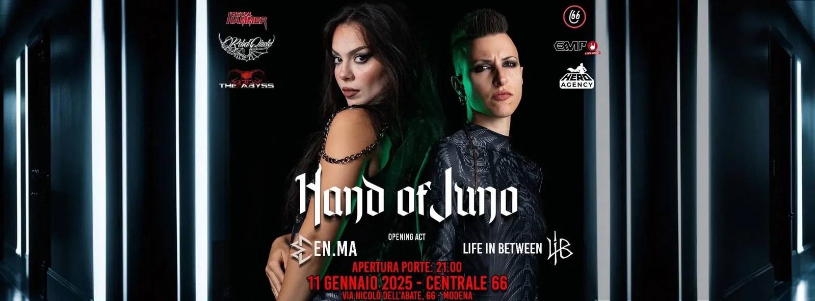 Hand Of Juno: assieme a En.ma e Life In Between live al Centrale 66 di Modena