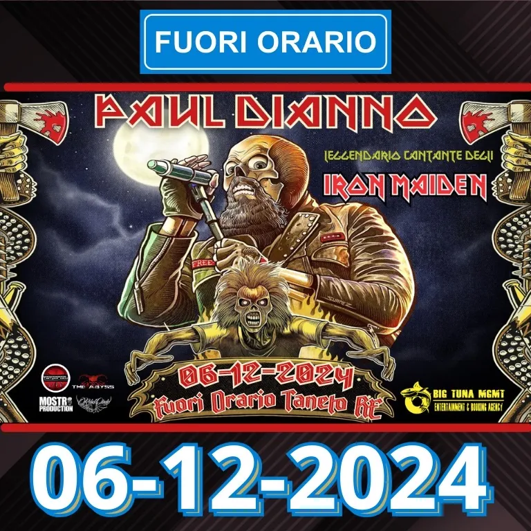 Paul Di’Anno: a dicembre al Fuori Orario di Reggio Emilia