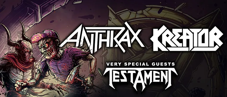Anthrax: sold out la data di Milano con Kreator e Testament. Resi noti gli orari