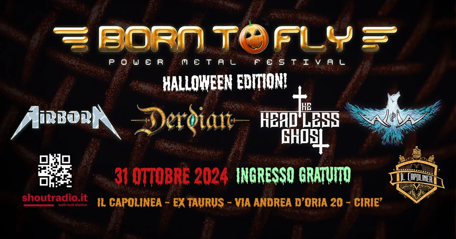 Live Report: Born to Fly Festival 2024 Halloween Edition @ ll Capolinea, Ciriè (TO) – 31/10/2024