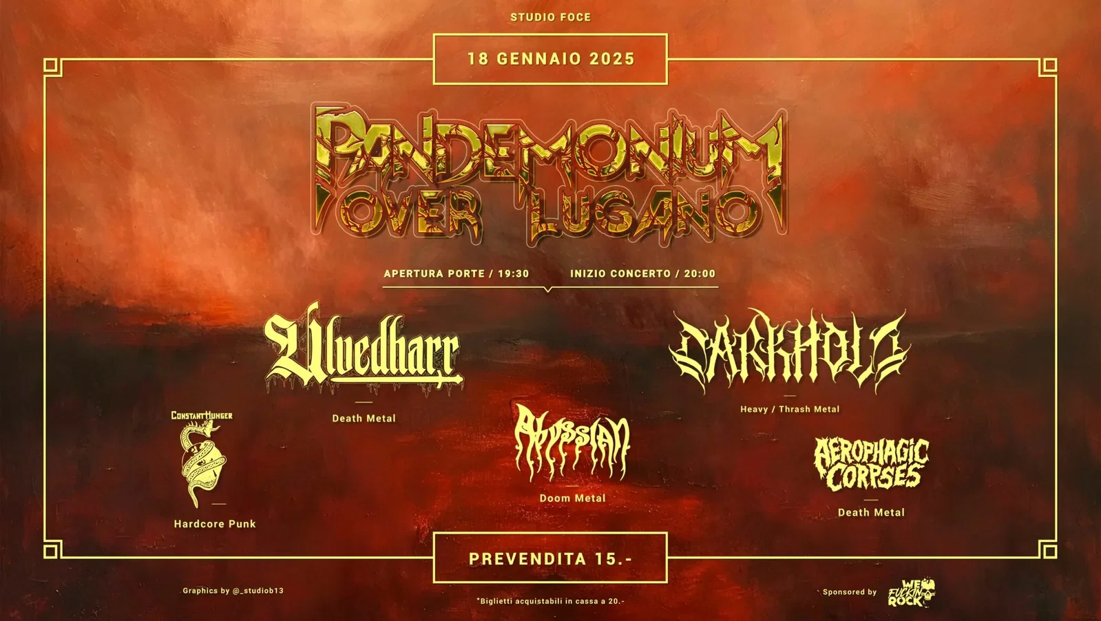 Pandemonium Over Lugano: Ulvedharr co-headliner la sera del prossimo 18 gennaio