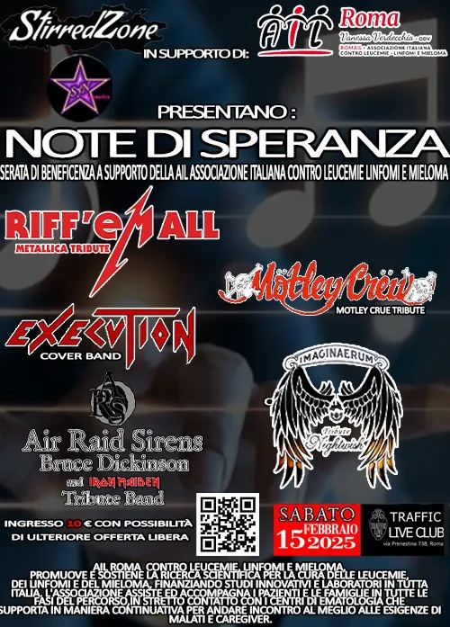 Note di speranza: concerto di beneficenza @Traffic di Roma il 15/02/24