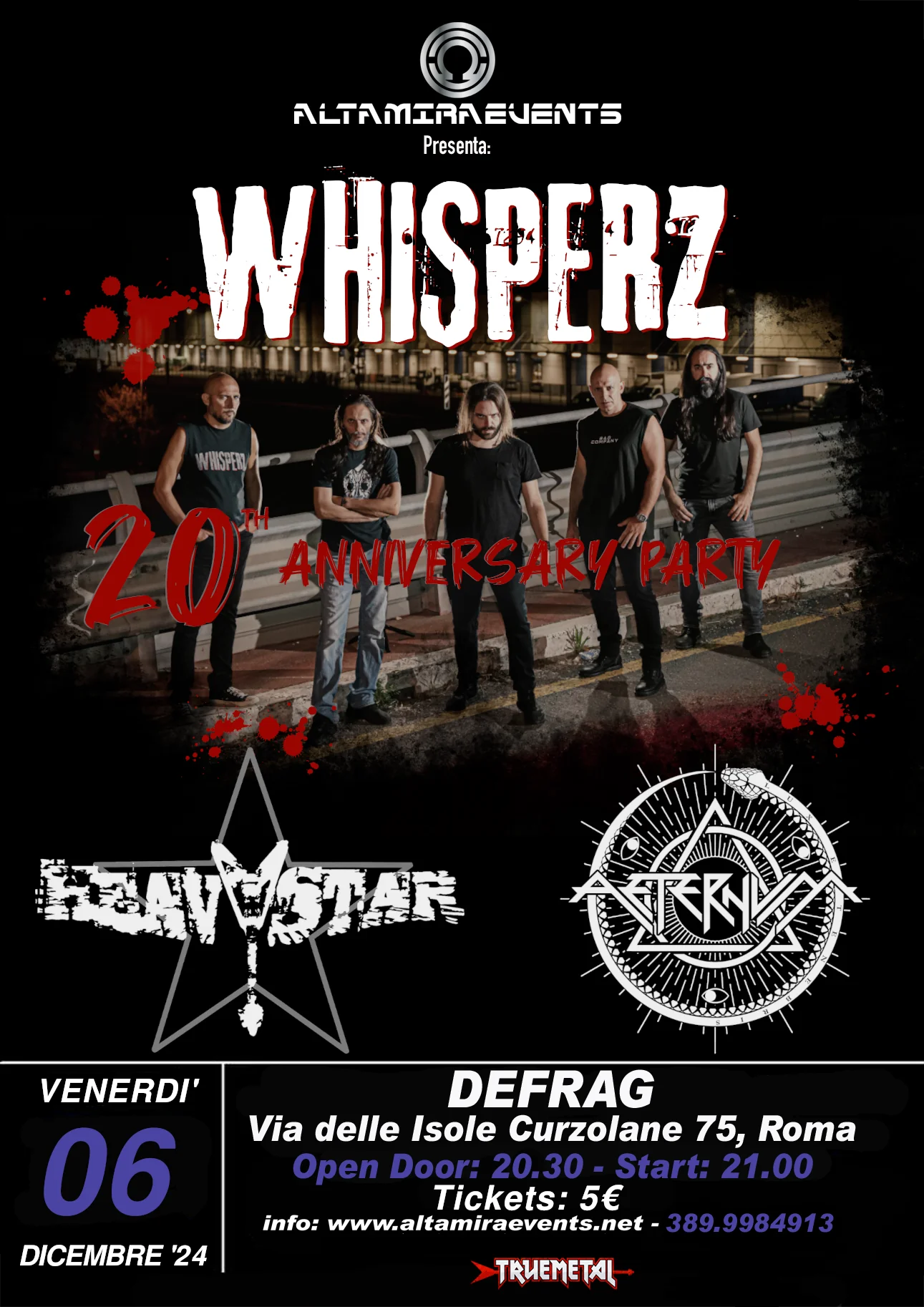 Whisperz: la band festeggia il suo ventennale il 6 dicembre al Defrag di Roma