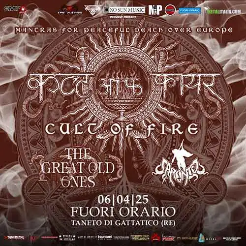 Live Report: Cult Of Fire + The Great Old Ones + Caronte @ Fuori Orario, Taneto di Gattatico (RE) – 06/04/2025