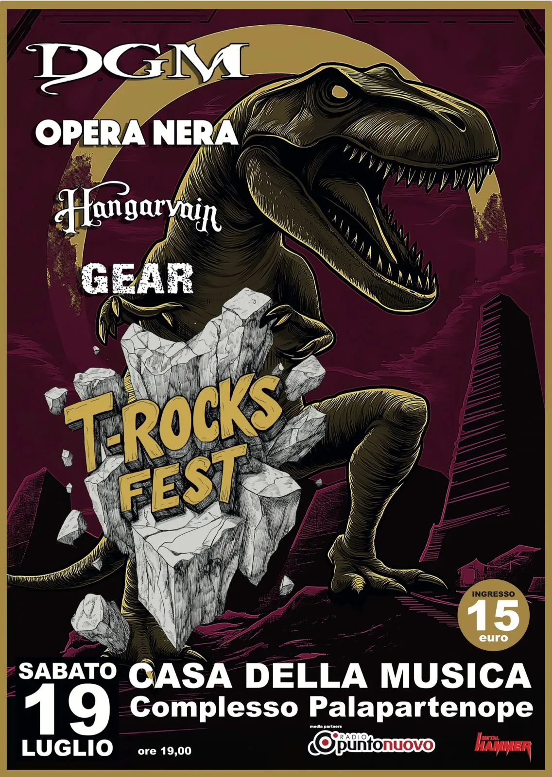 T-Rocks Fest 2025: si terrà a Napoli la prima edizione, con DGM, Opera Nera e altri