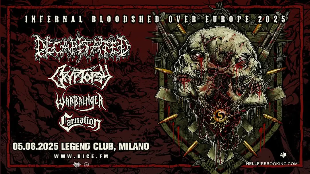 Live Report: Decapitated + Cryptopsy + Warbringer + Carnation @ Legend Club, Milano - 05/06/2025