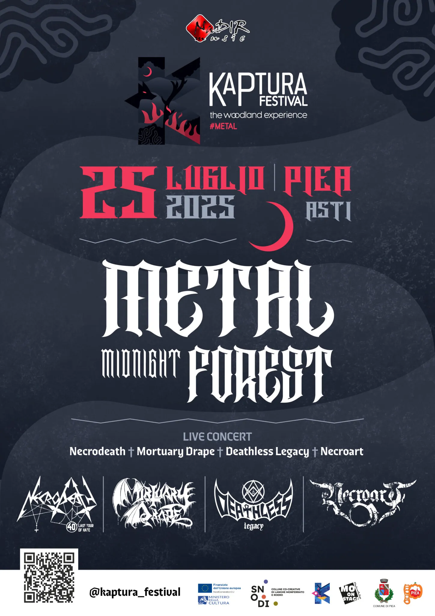 Metal Midnight Forest 2025: Necrodeath headliner del Festival piemontese