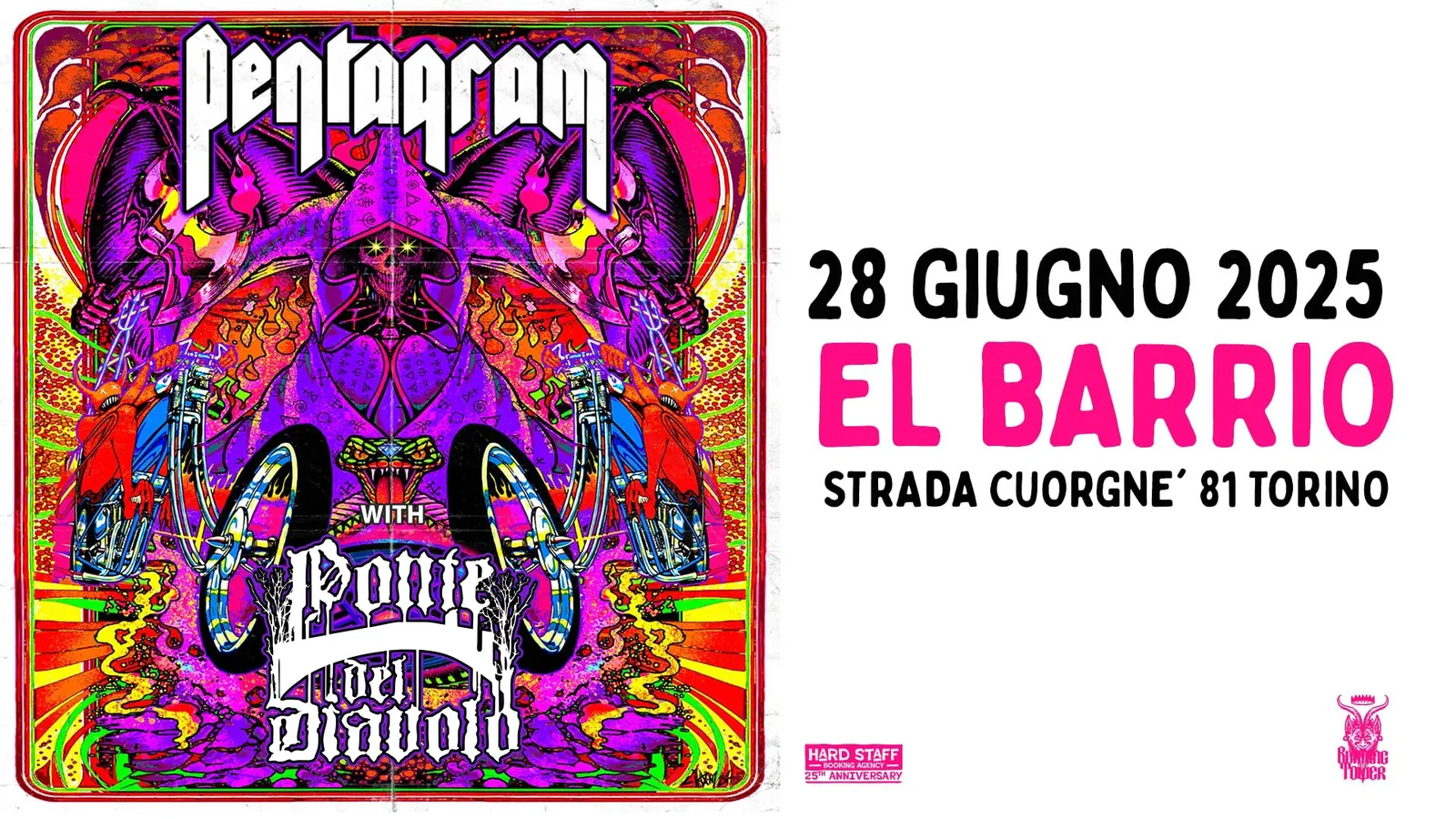 Pentagram: assieme ai Ponte Del Diavolo live a El Barrio di Torino
