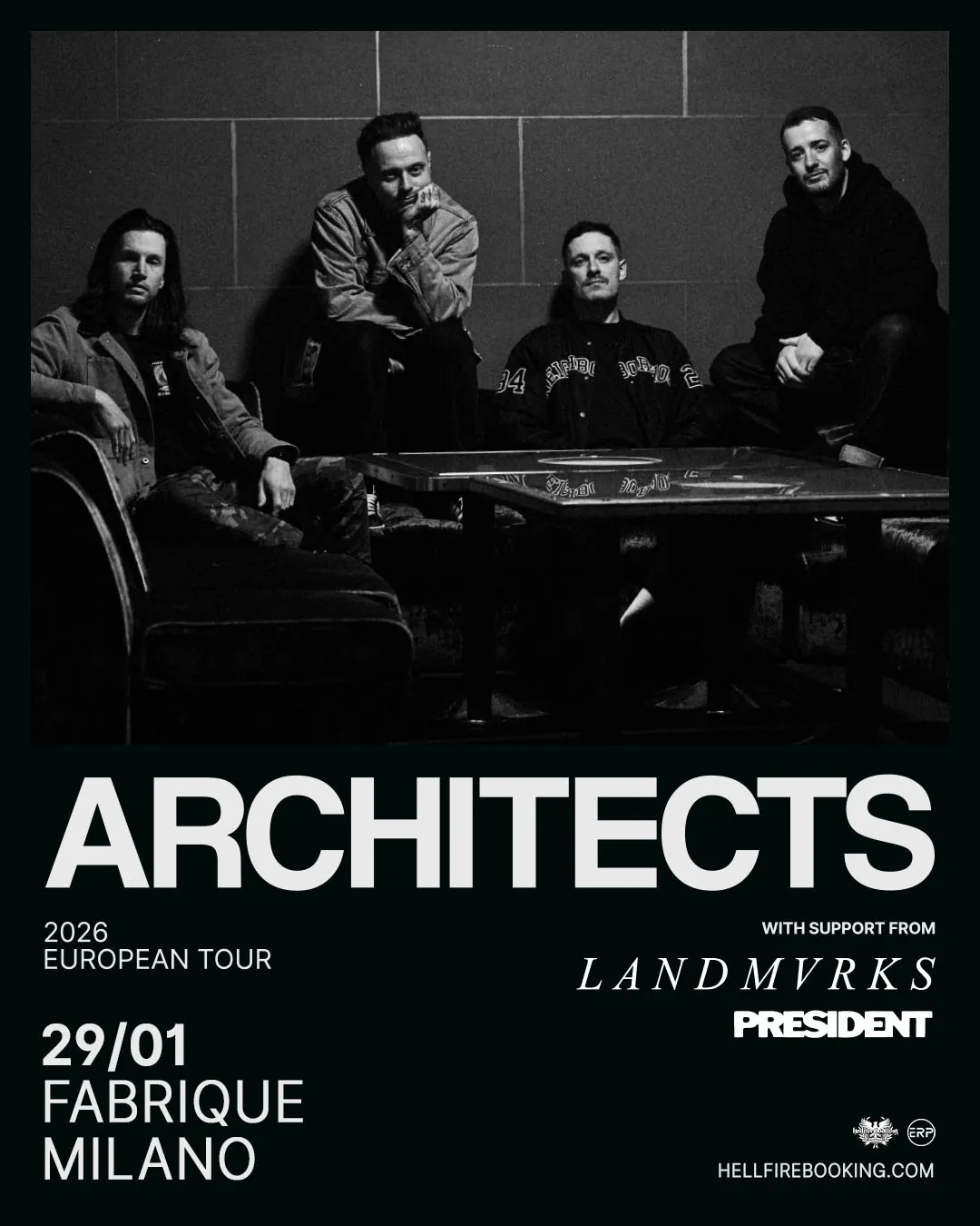 Architects: una data a Milano con con Landmvrks e President