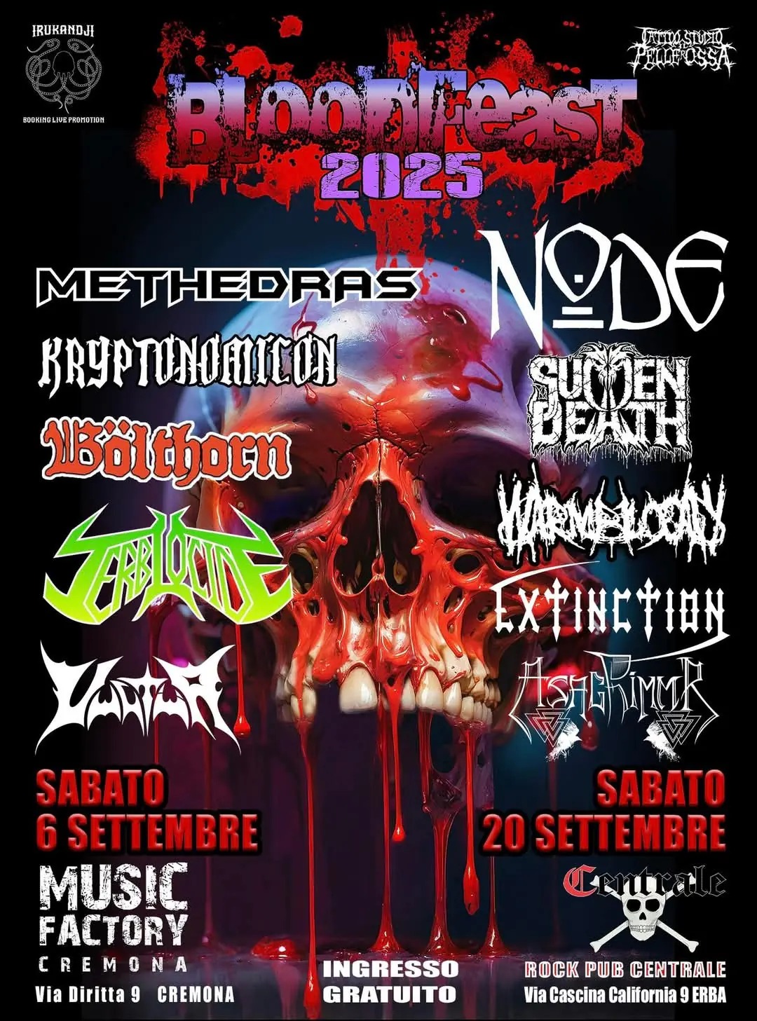Bloodfeast 2025: ecco la line up completa