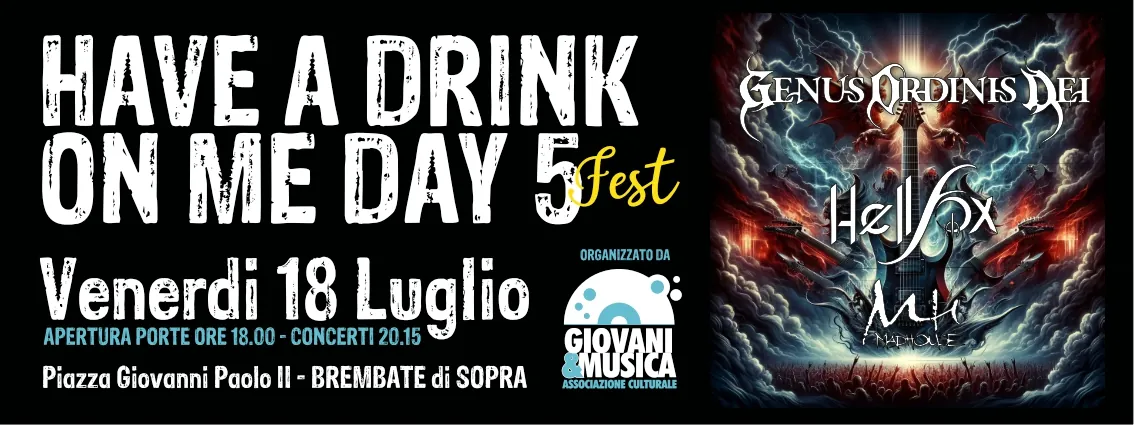 Genus Ordinis Dei: live al "Have a Drink on Me Day"