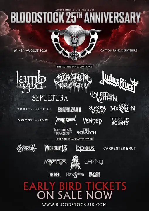 Bloodstock: Judas Priest, Lamb Of God, Sepultura tra le prime band confermate per il 25° anniversario del 2026