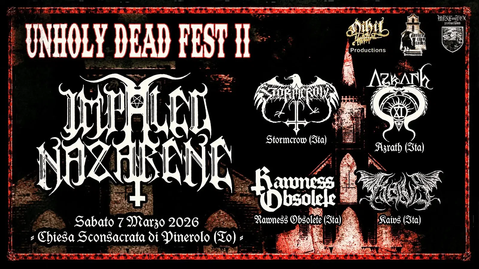 Unholy Dead Fest II: a marzo 2026 con con Impaled Nazarene e altri