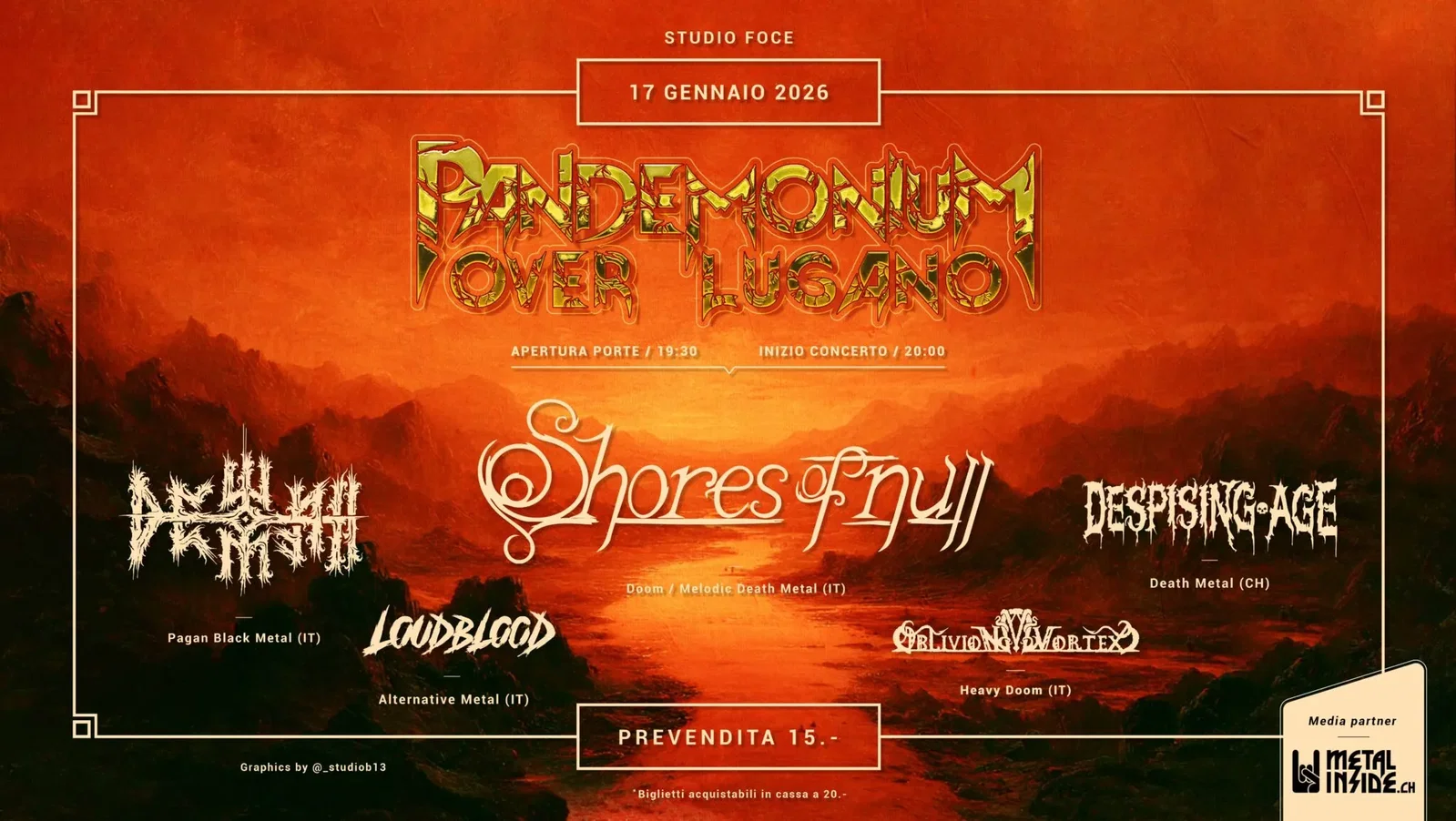 Pandemonium Over Lugano: a gennaio la seconda edizione
