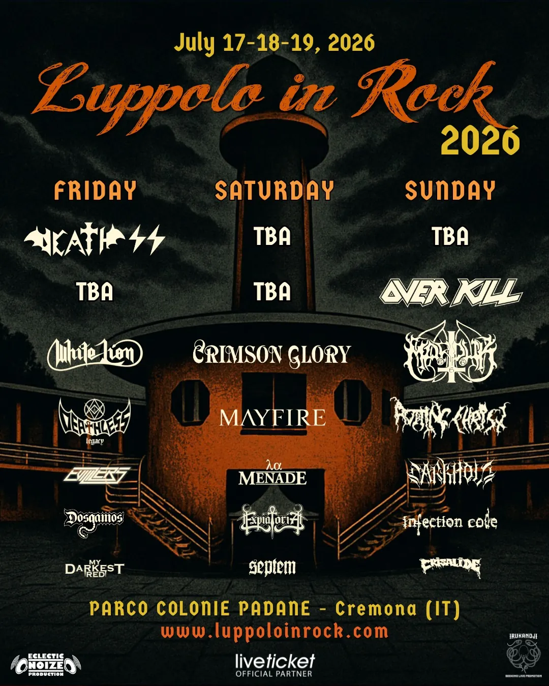 Luppolo in Rock 2026: annunciati Overkill e White Lion