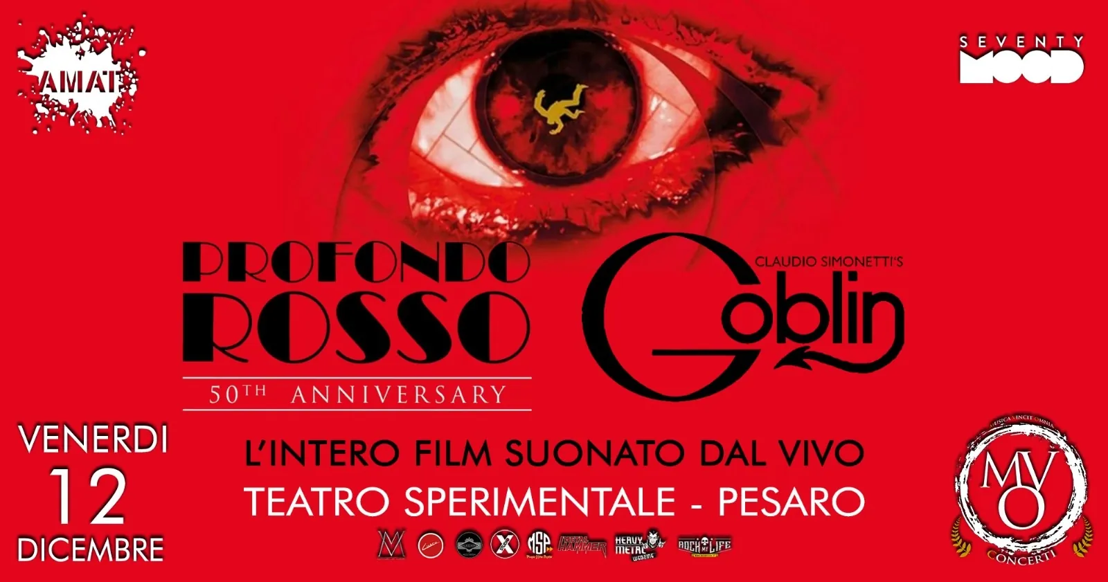 Profondo Rosso: l'intero film suonato dal vivo il 12 dicembre a Pesaro