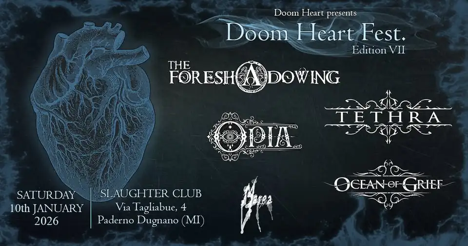 Doom Heart Fest VII: sabato 10 gennaio 2026 allo Slaughter Club di Paderno Dugnano (MI)