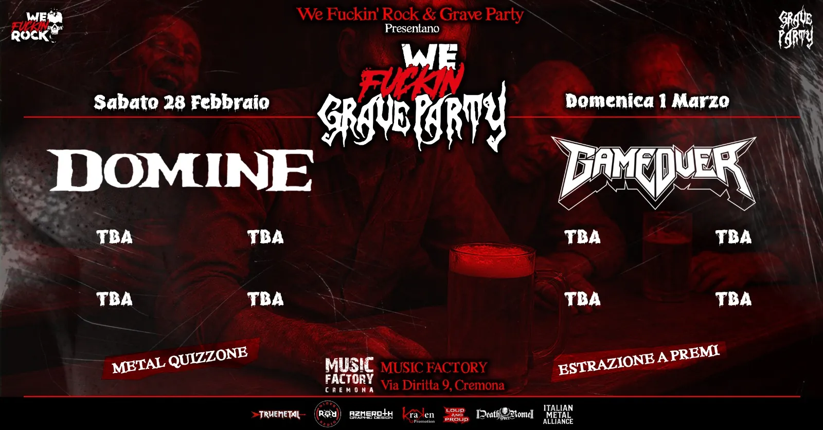 We Fuckin' Grave Party 2026: annunciati gli headliner della seconda edizione