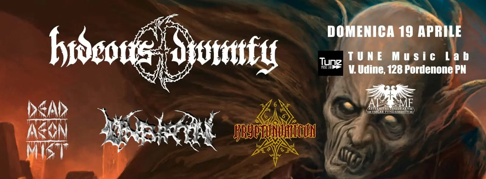 Death In Vengance Night: serata death al Tune Music Lab di Pordenone