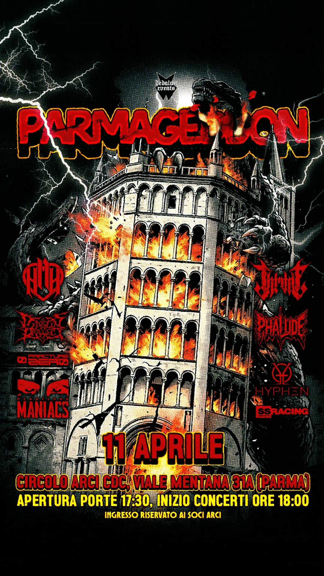 Parmageddon: sabato prossimo all'Arci CDC di Parma