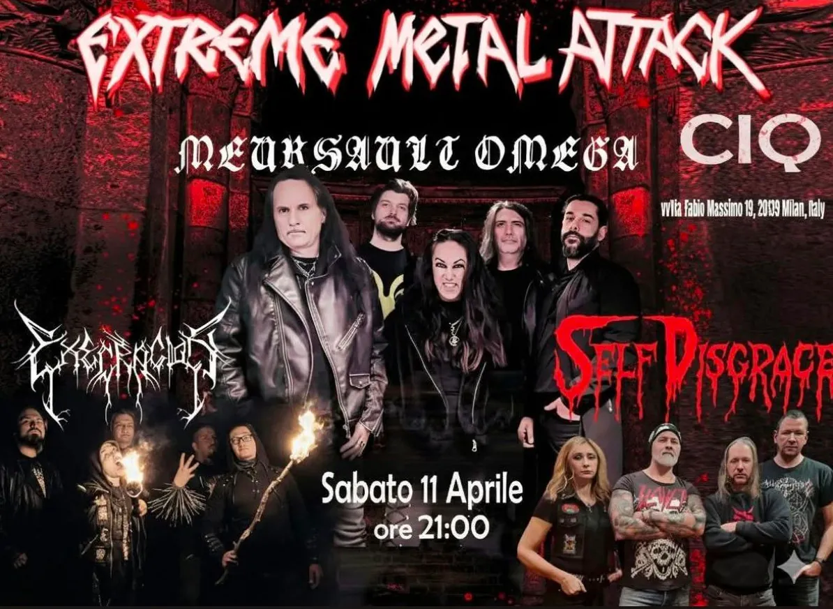 Execración, Self Disgrace, Meursault Omega: dettagli e orari della serata di sabato 11 al C.I.Q. di Milano
