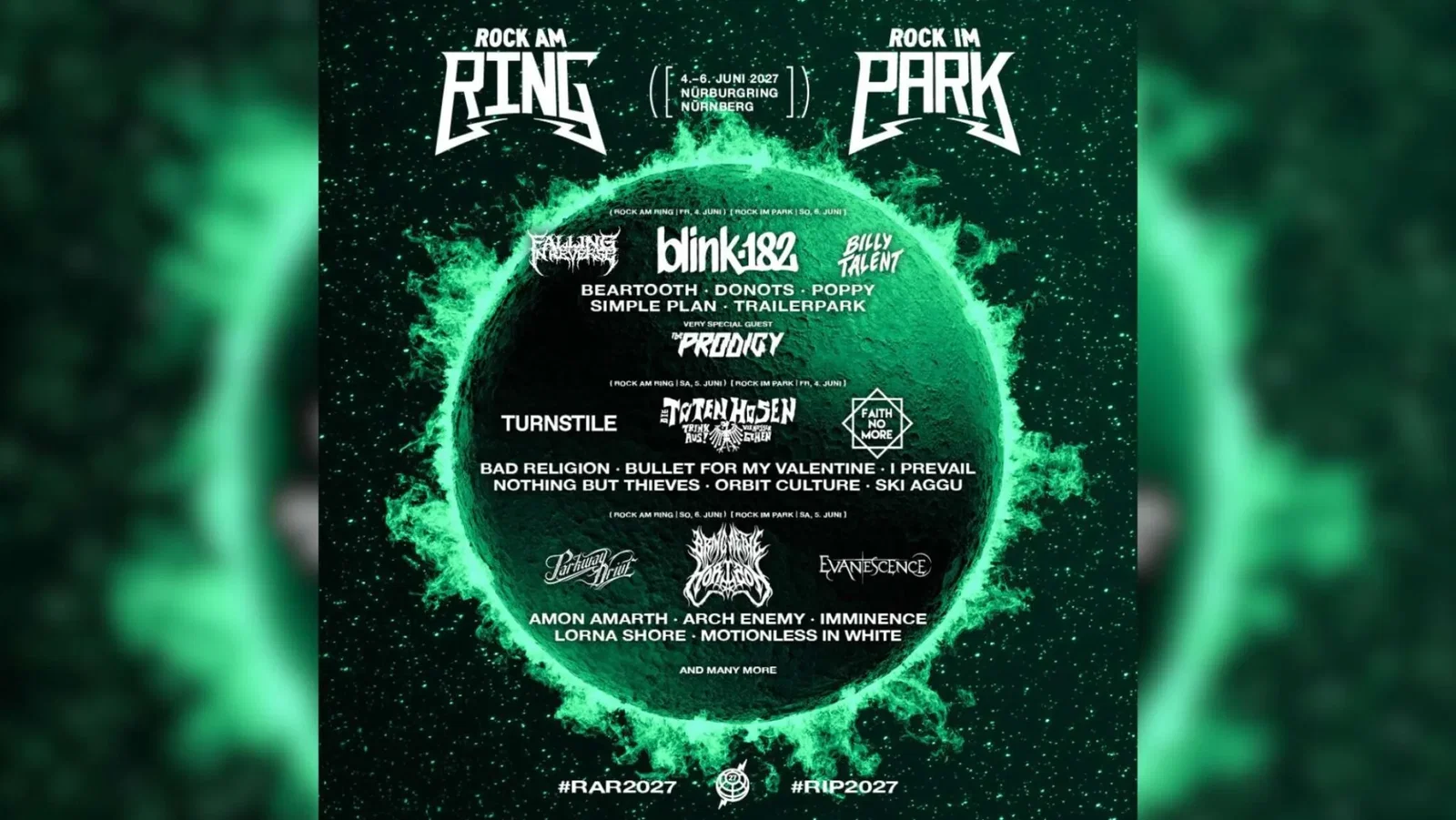 Rock Am Ring e Rock Im Park 2027: aggiunte 25 nuove band!