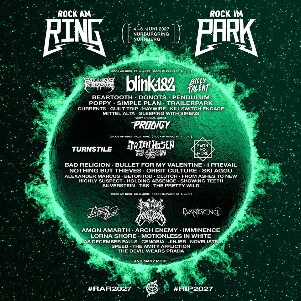 Line-up Rock Am Ring e Rock Im Park 2027: secondo annuncio