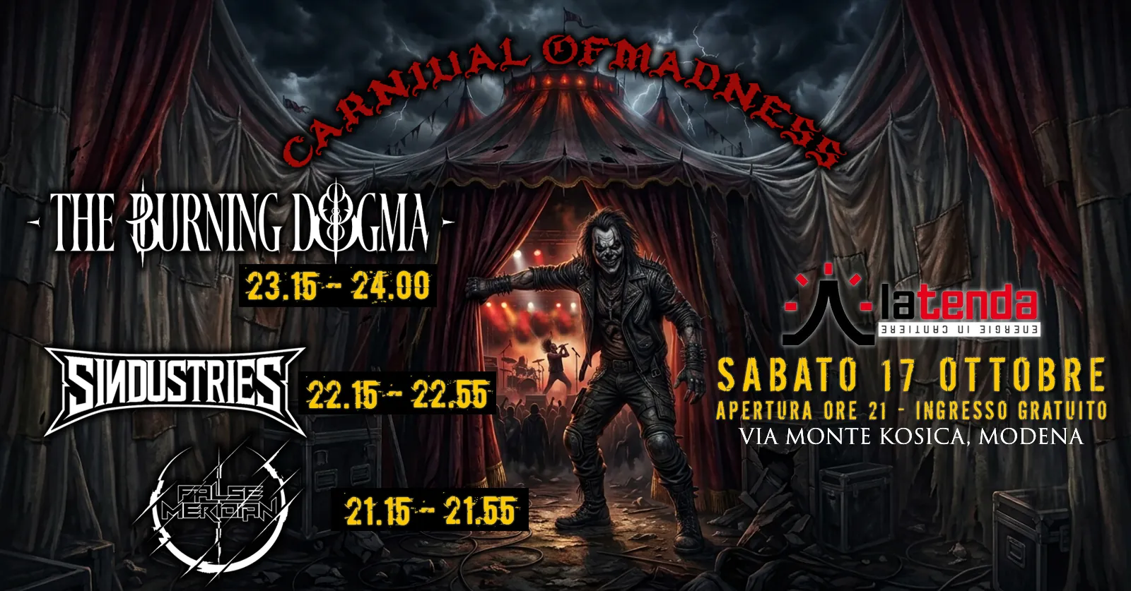 Carnival of Madness: annunciati gli orari dell’evento di Modena